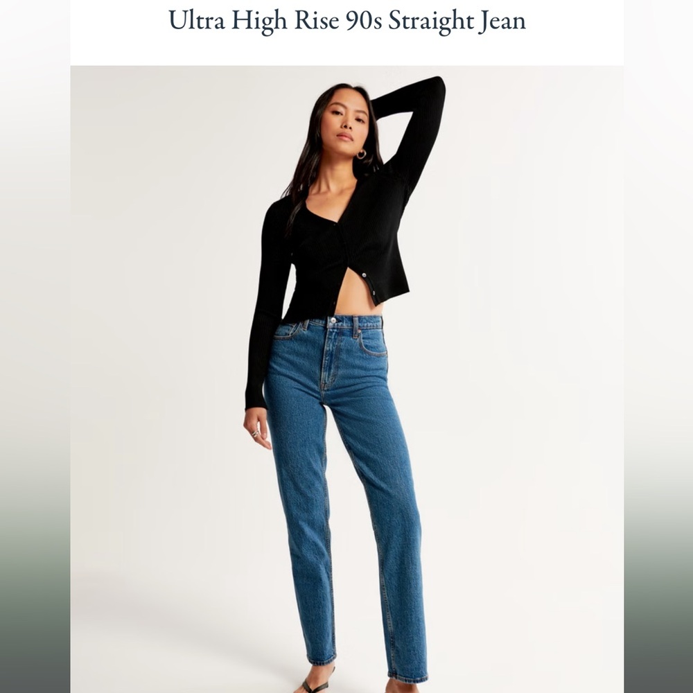 Abercrombie 90s straight ultra high rise
